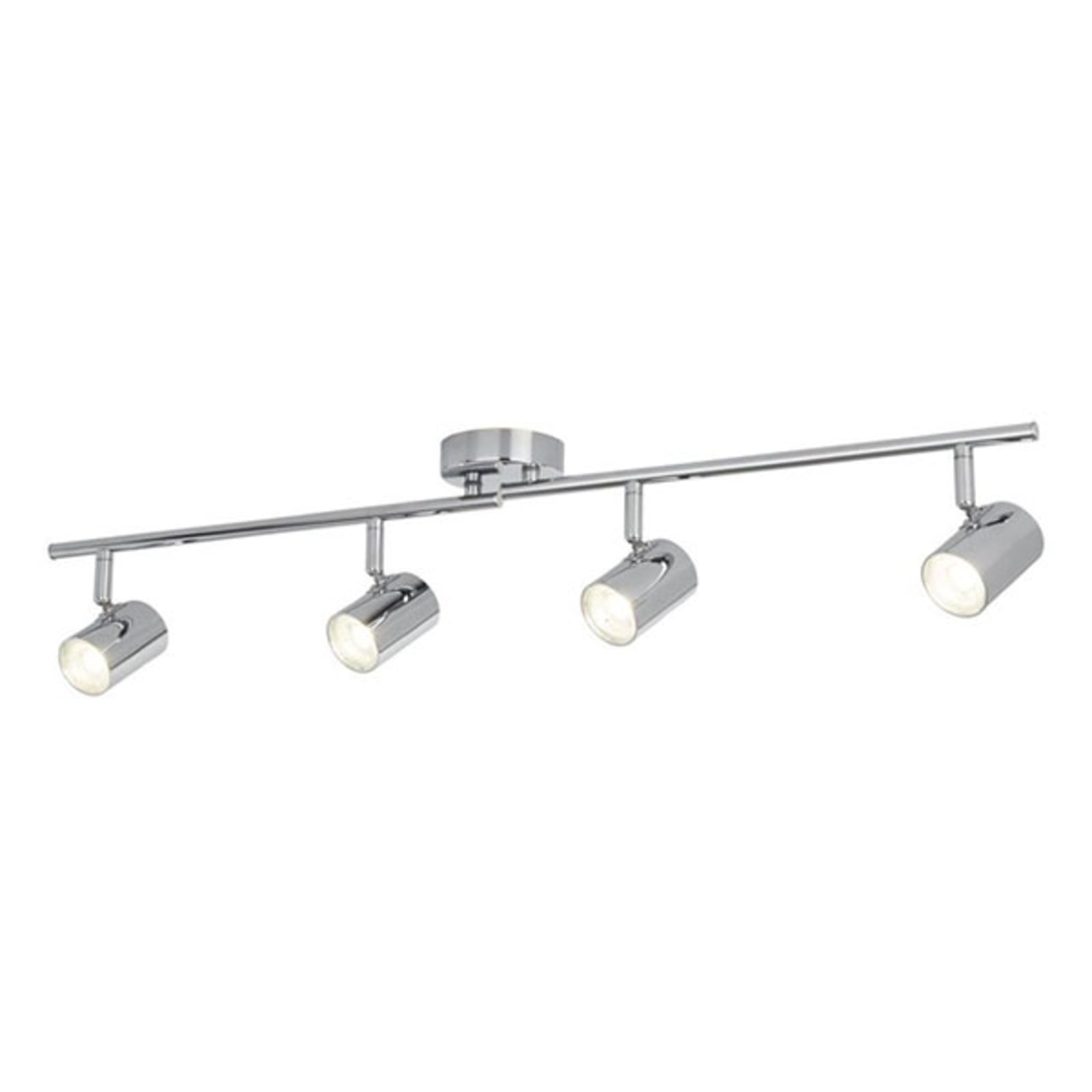 LED takspot Rollo 4-lys krom 77 cm 3000K forfra