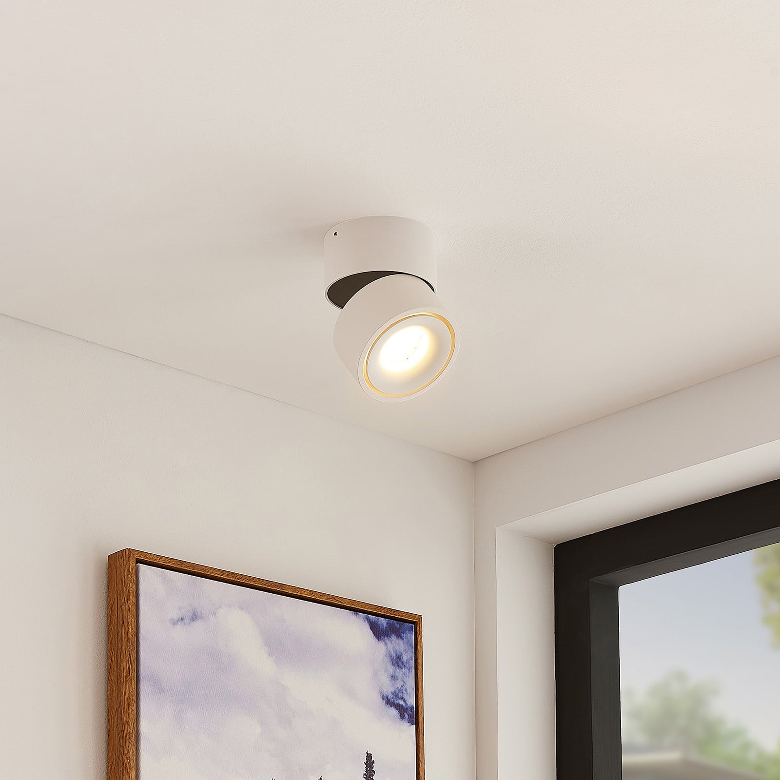LED takspot Rotari 1-lys dimbar hvit bakside