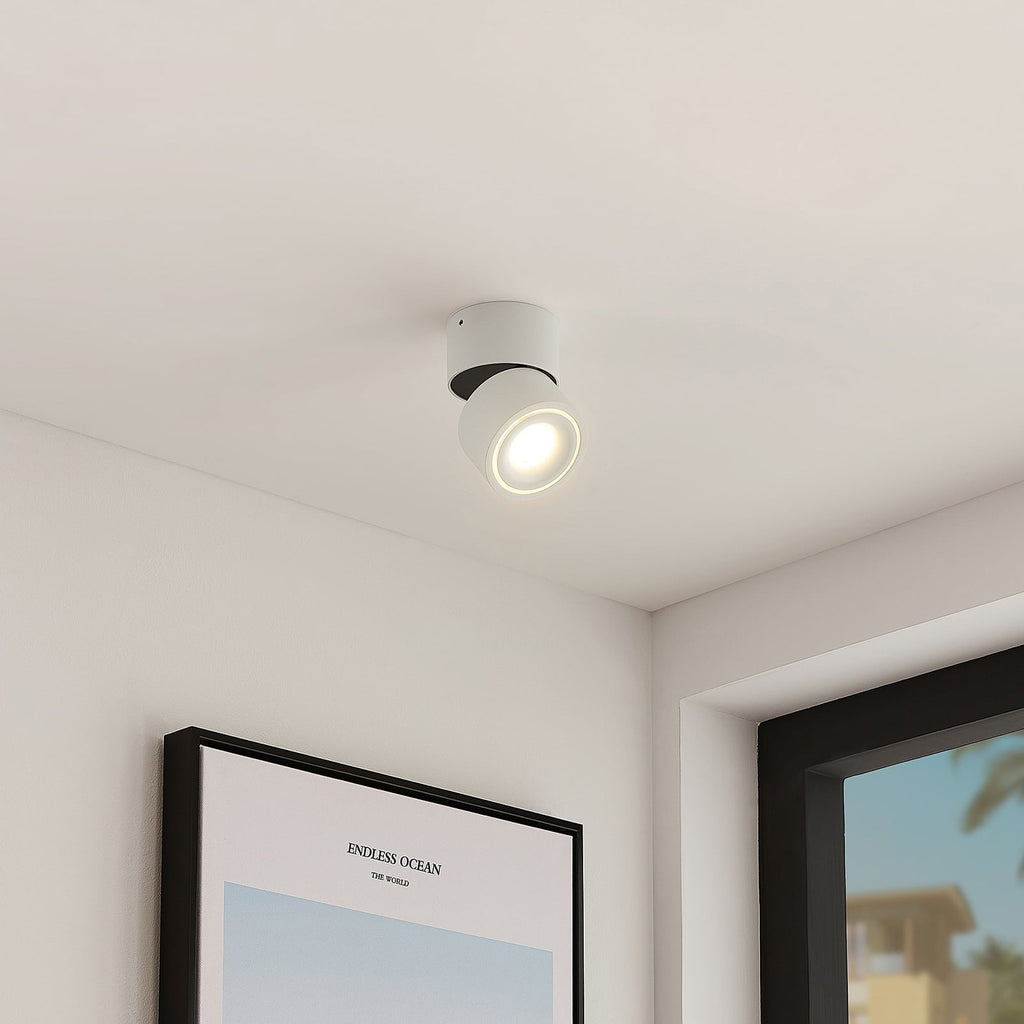 LED takspot Rotari 1-lys dimbar hvit Ø7,5 cm bakside