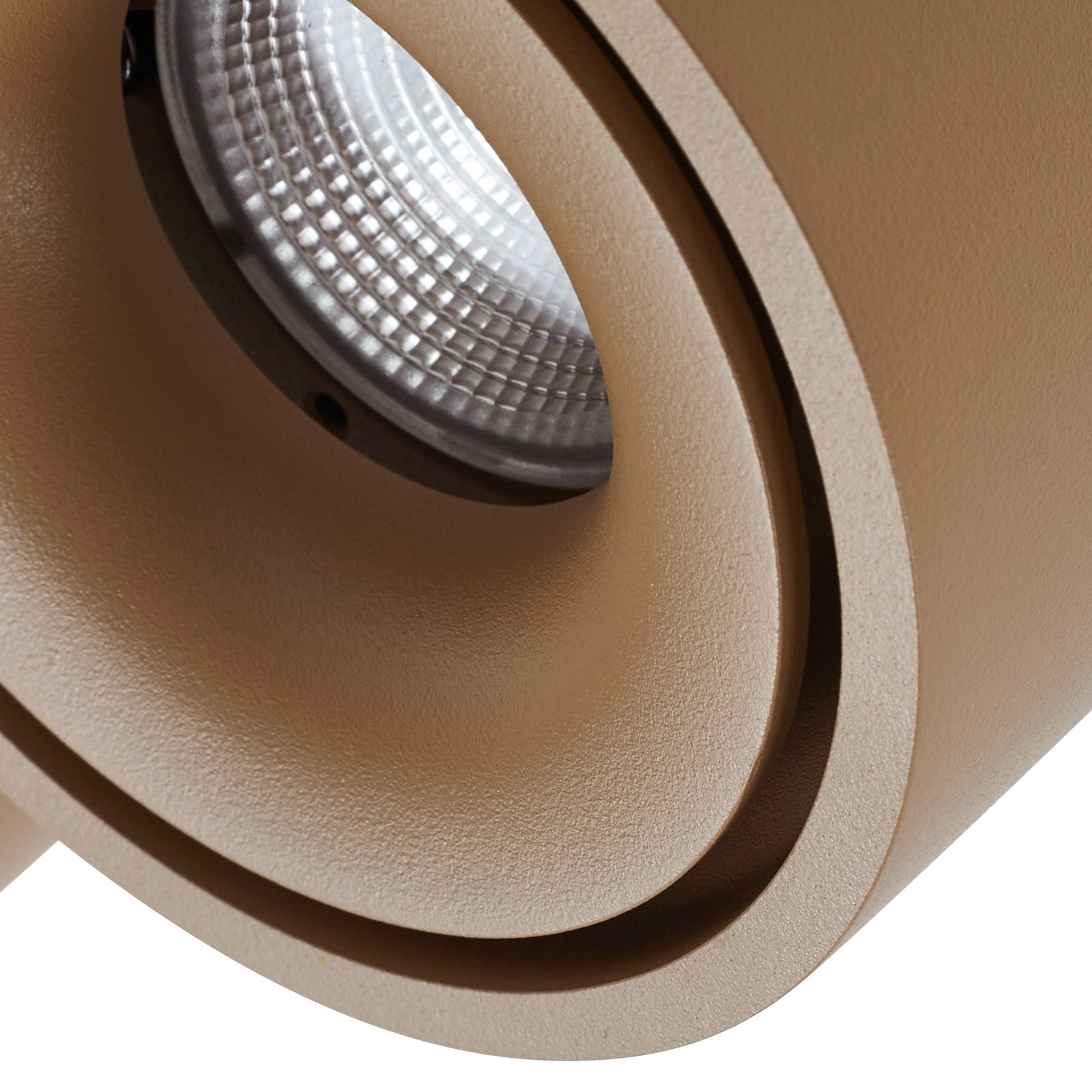 LED takspot Rotari 2-lys med dimmefunksjon brun aluminium