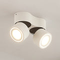 LED takspot Rotari 2-lys dimbar hvit aluminium forfra