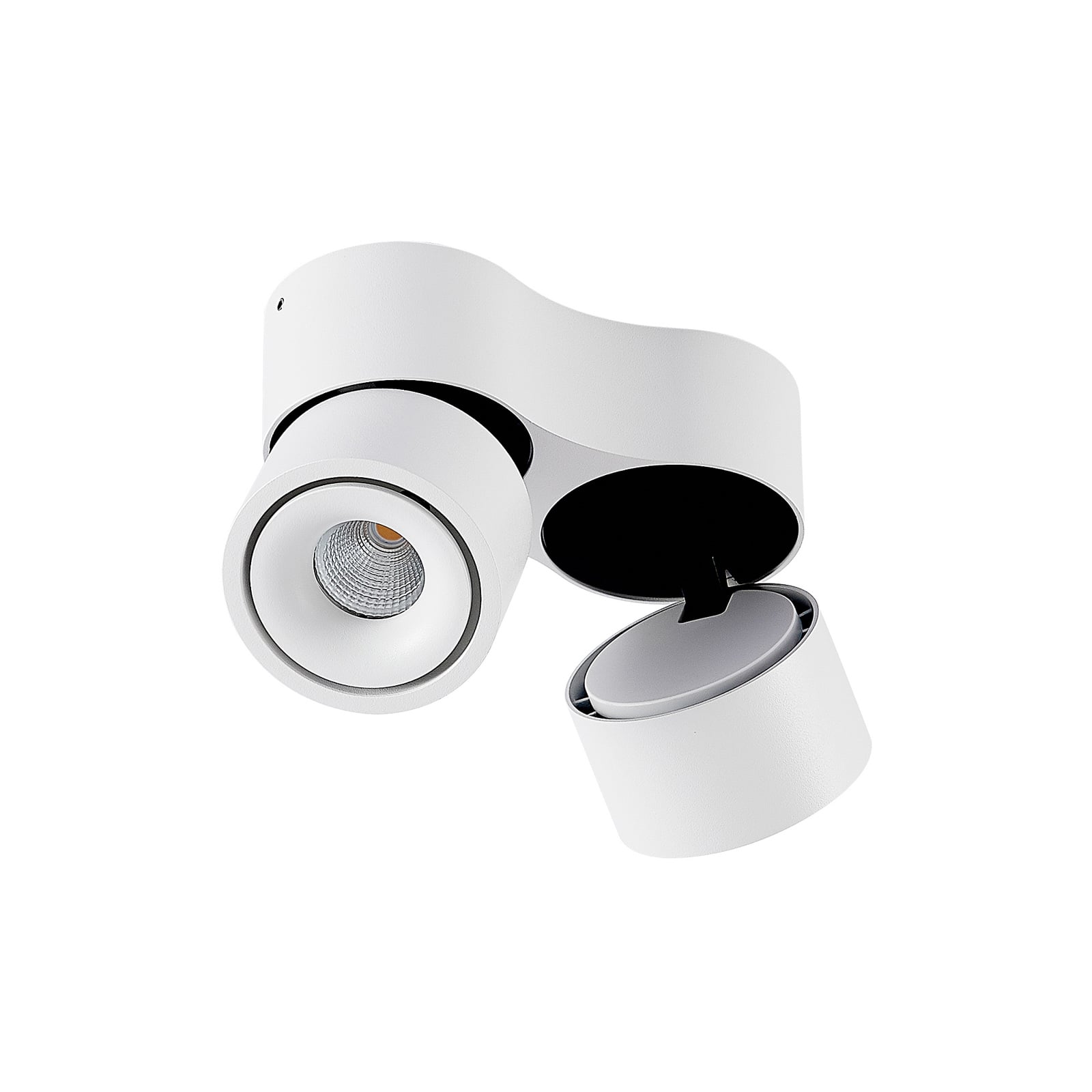 LED takspot Rotari 2-lys dimbar hvit aluminium justerbare spotter