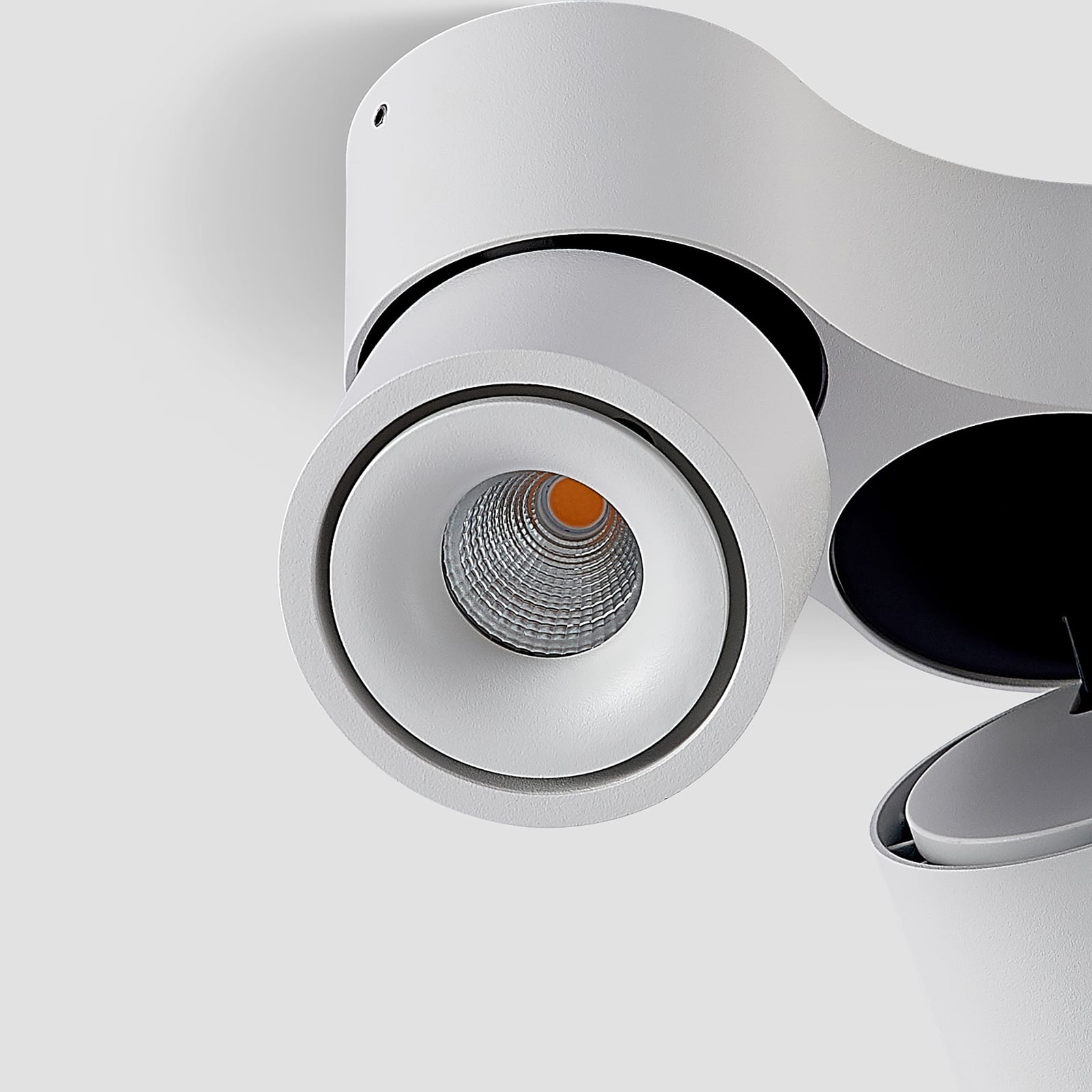 LED takspot Rotari 2-lys dimbar hvit aluminium sideprofil