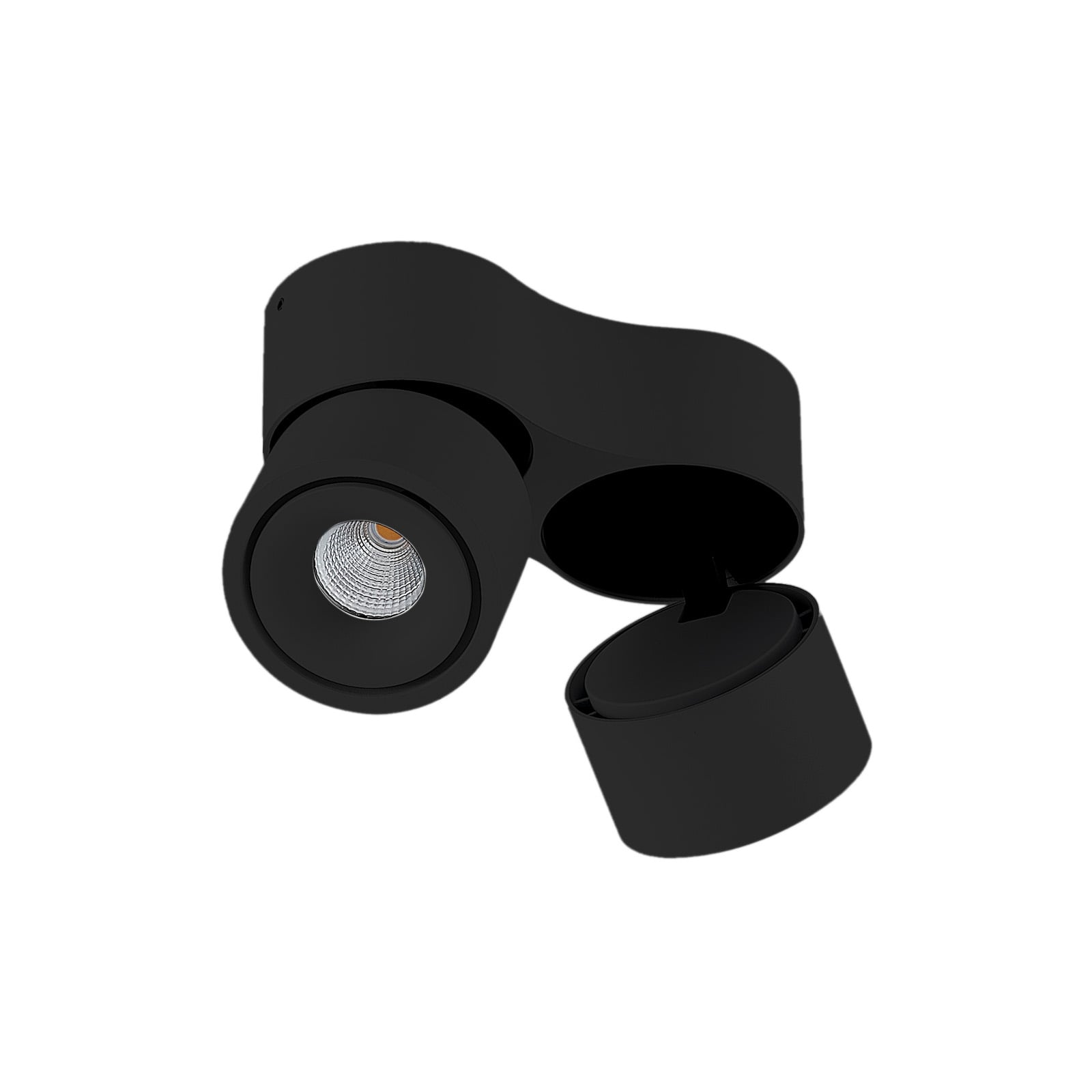 LED takspot Rotari 2-lys svart dimbar detalj av spotter