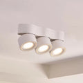 LED takspot Rotari 3-lys dimbar hvit aluminium forfra