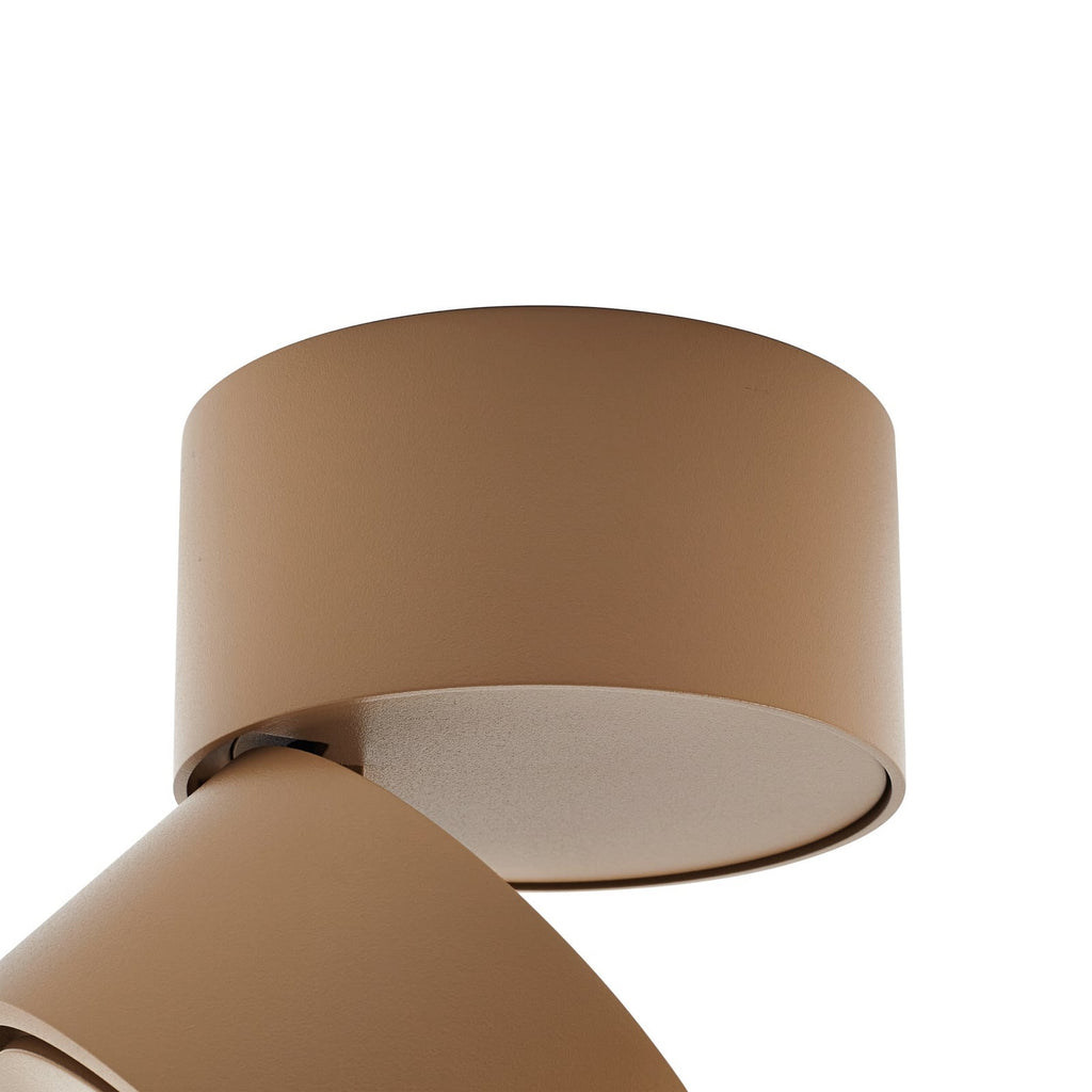 LED takspot Rotari dimbar brun aluminium vinklet