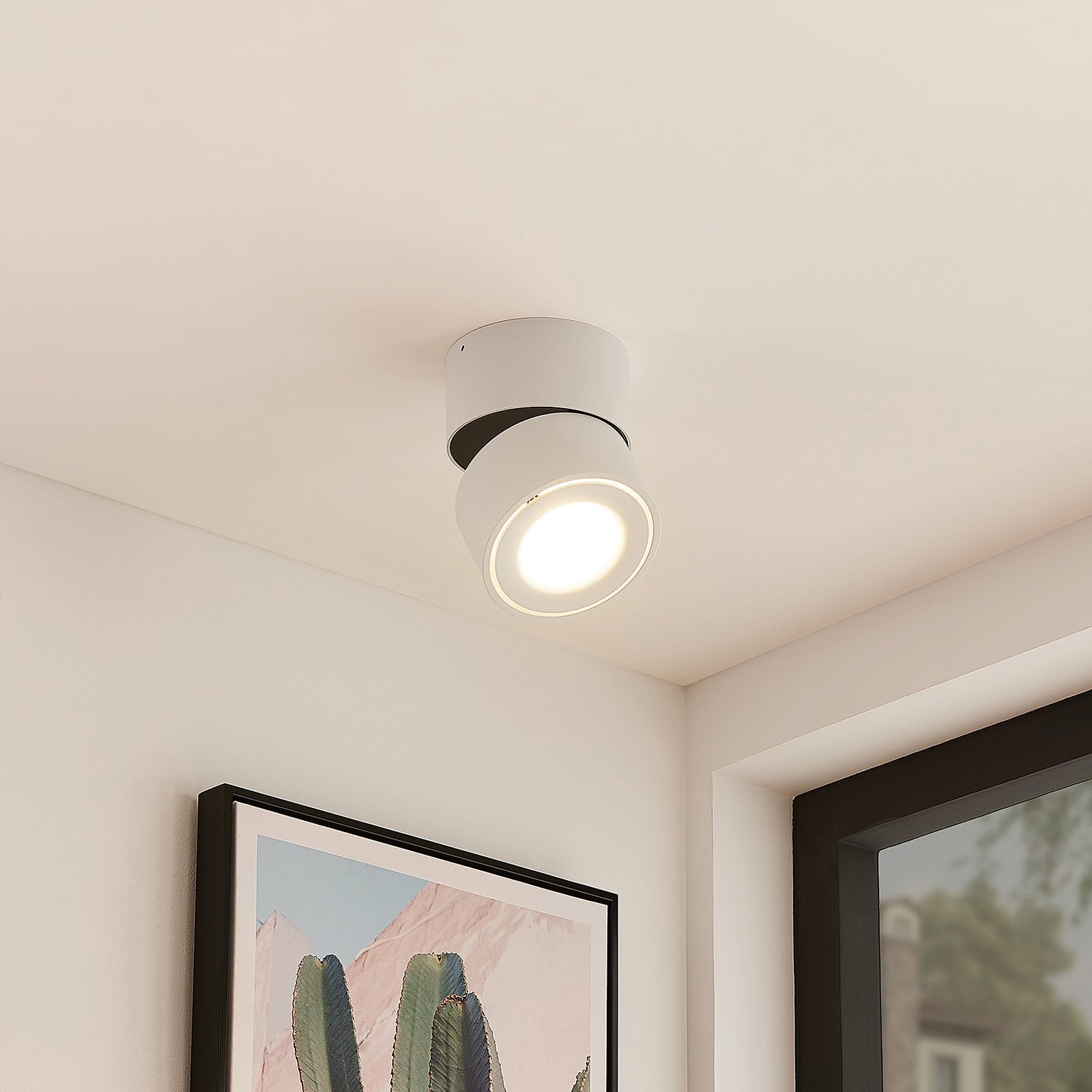 LED takspot Rotari hvit svingbar dimbar Ø12,5 cm bakside