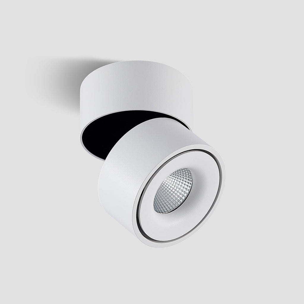 LED takspot Rotari hvit svingbar dimbar Ø12,5 cm aluminiumshus
