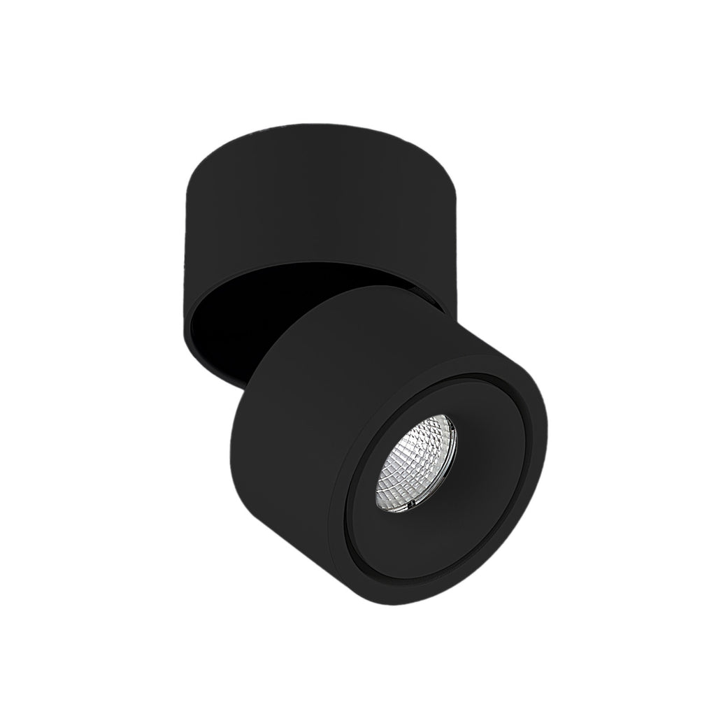 LED takspot Rotari svart svingbar dimbar detalj av lampehode