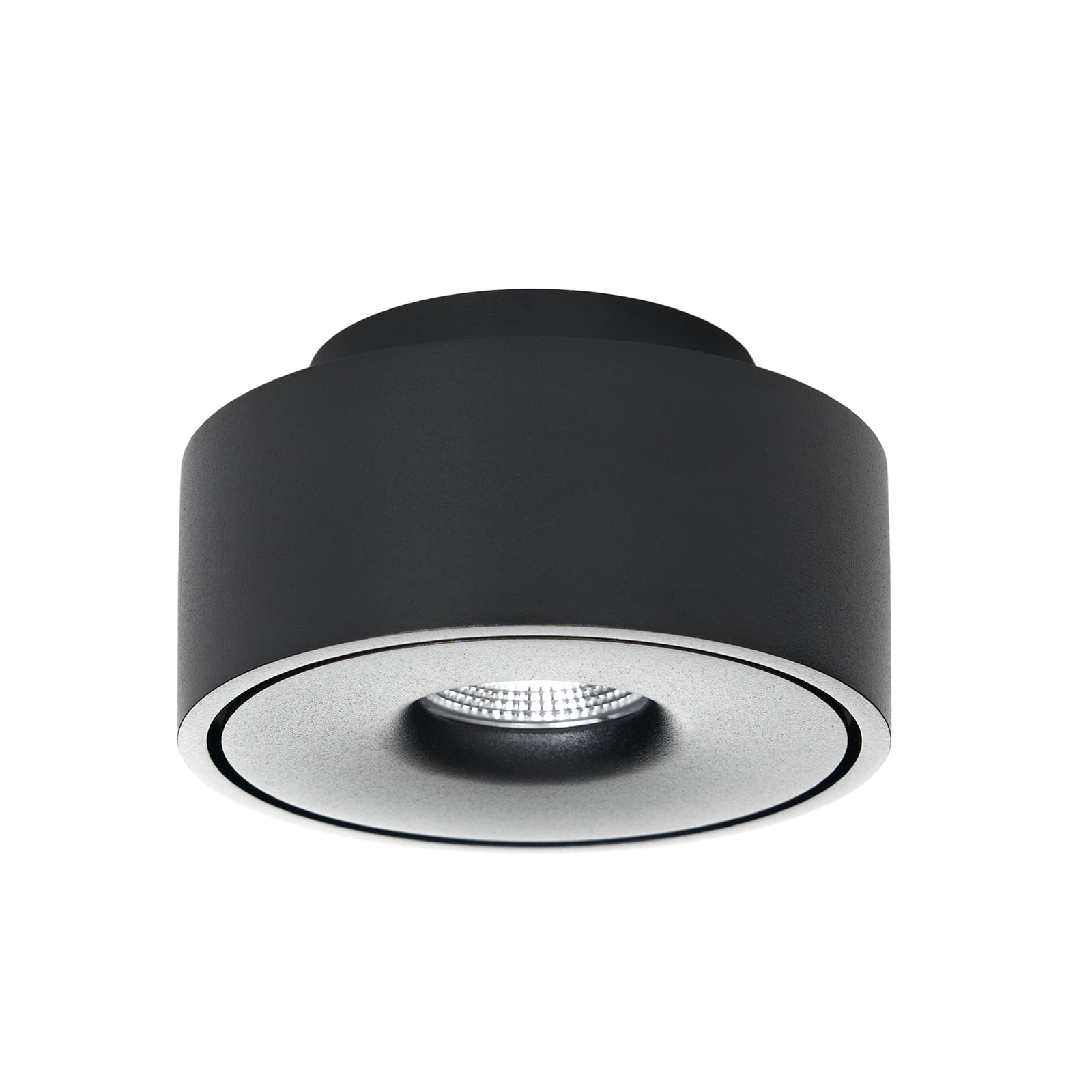 LED takspot Rotari svingbar svart detalj av lampehode