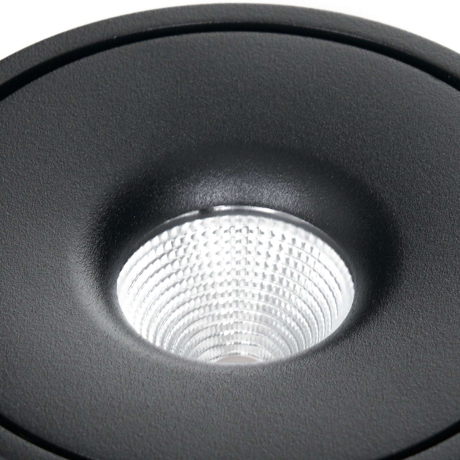 LED takspot Rotari svingbar svart lampehode svingt