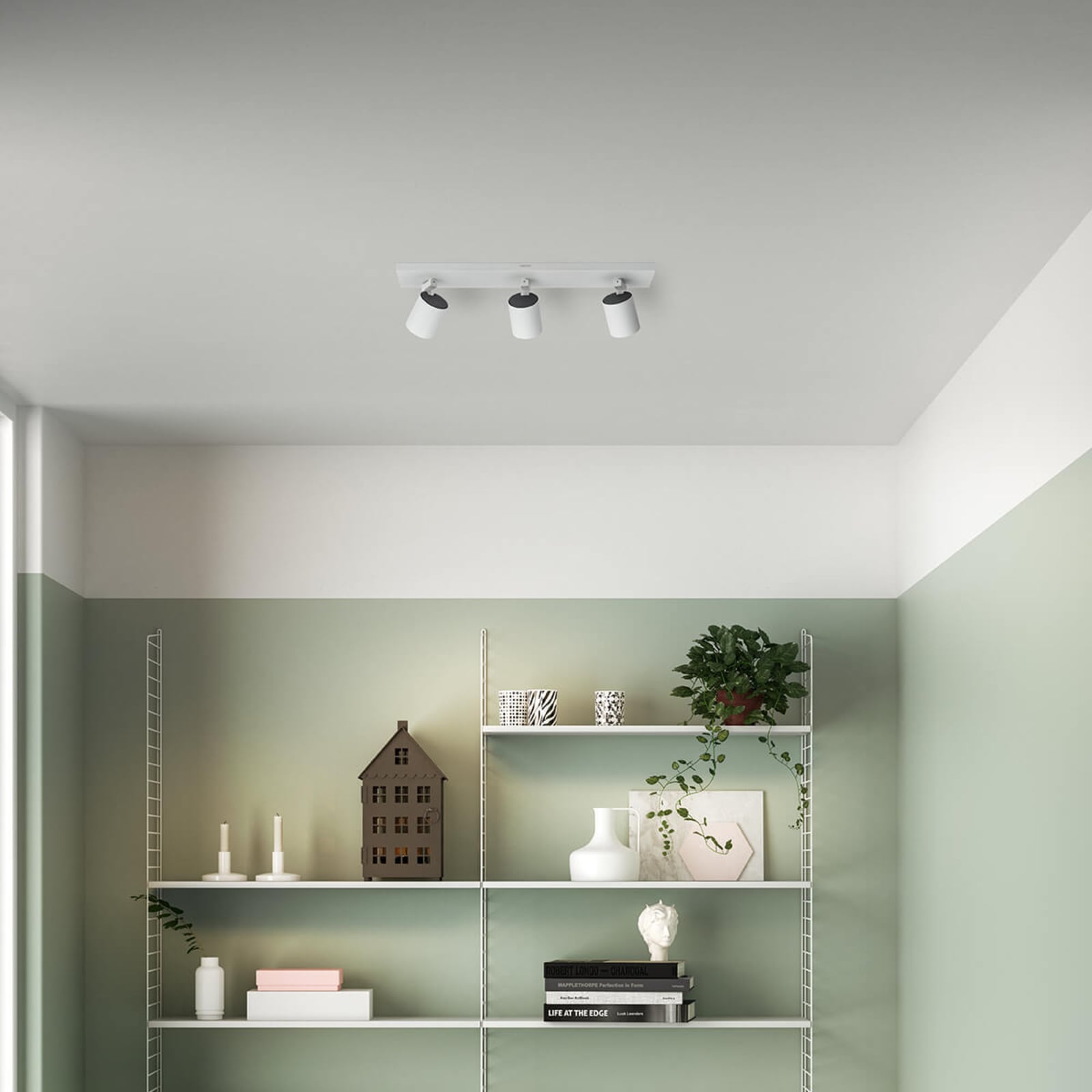 LED takspot Runner 3-lys hvit GU10 varmhvit - Philips bakside