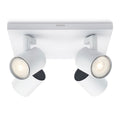 LED takspot Runner 4-lys hvit kvadratisk 24x24 cm Philips forfra