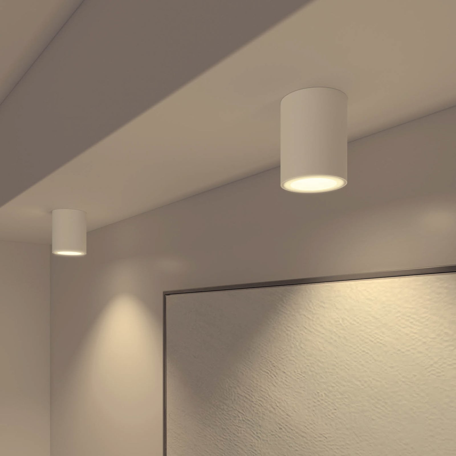 LED takspot Smart Halo CCT RGB dimbar hvit Ø10 cm app-styring