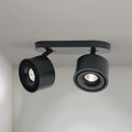 LED takspot Specter 2-lys svart aluminium dimbar foran