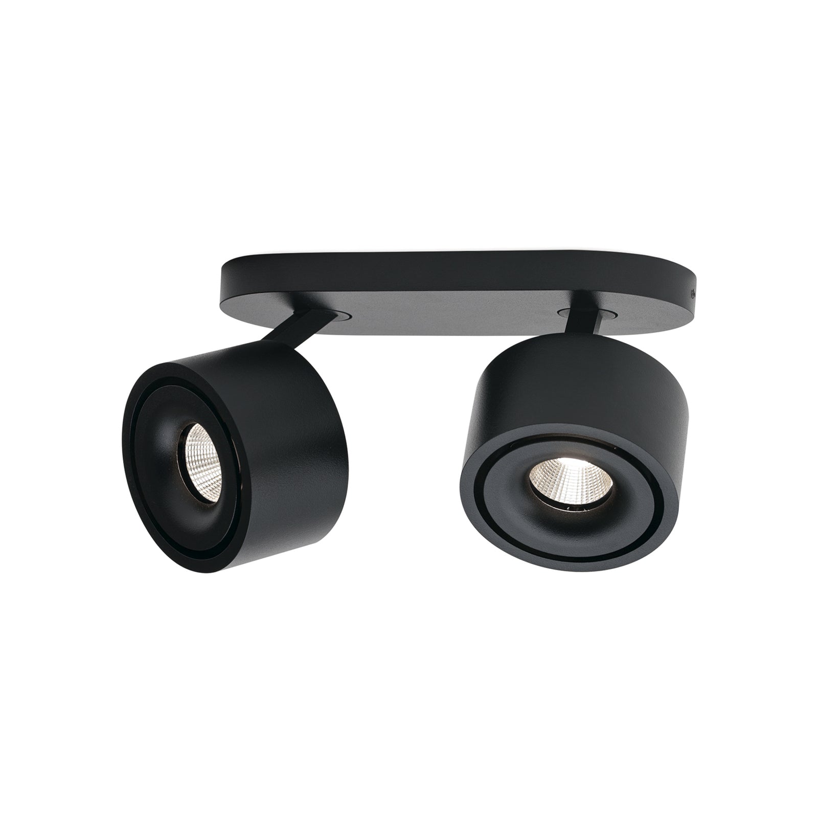 LED takspot Specter 2-lys svart aluminium dimbar bakside