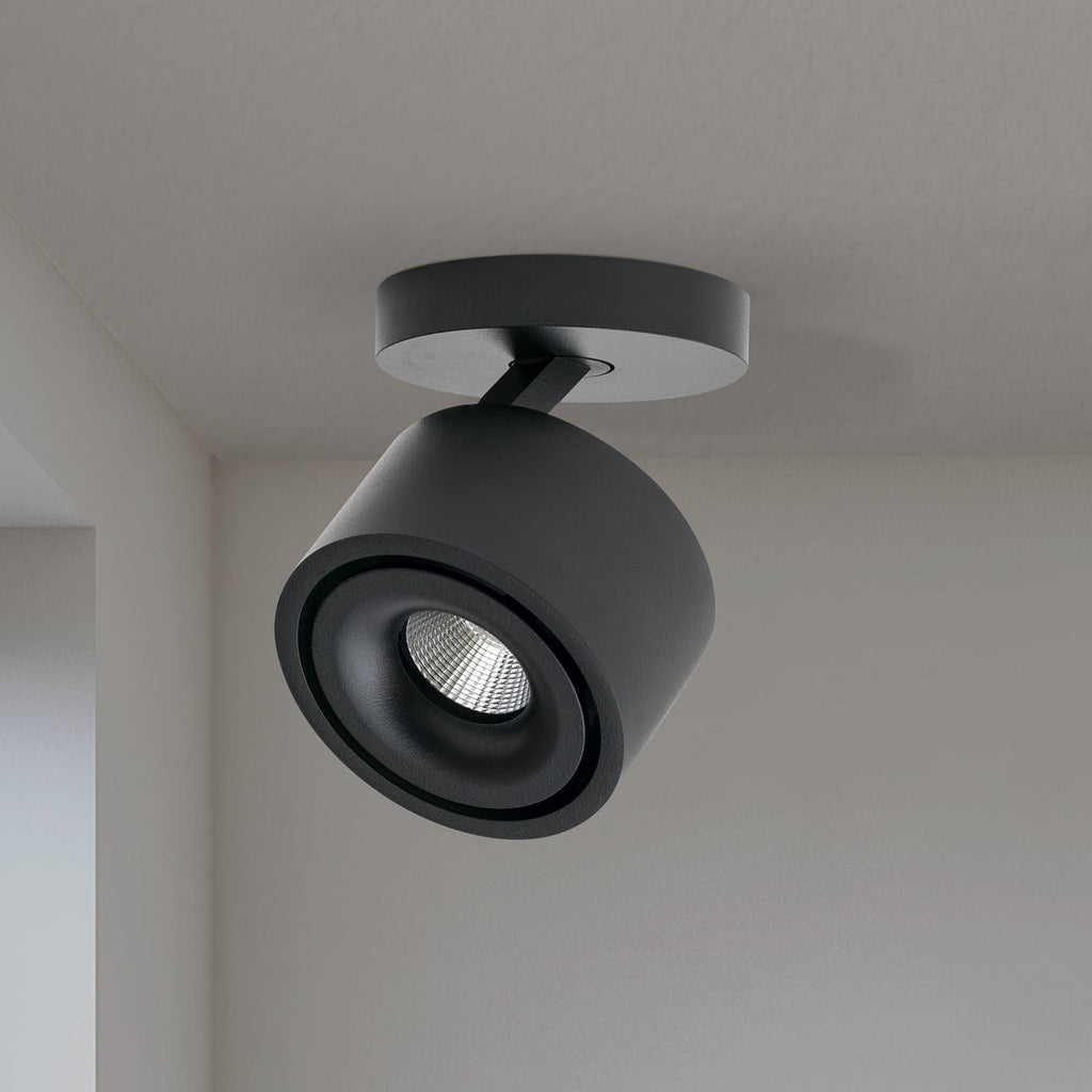 LED takspot Specter svart aluminium bakside