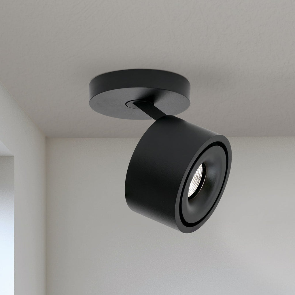 LED takspot Specter svart aluminium detalj