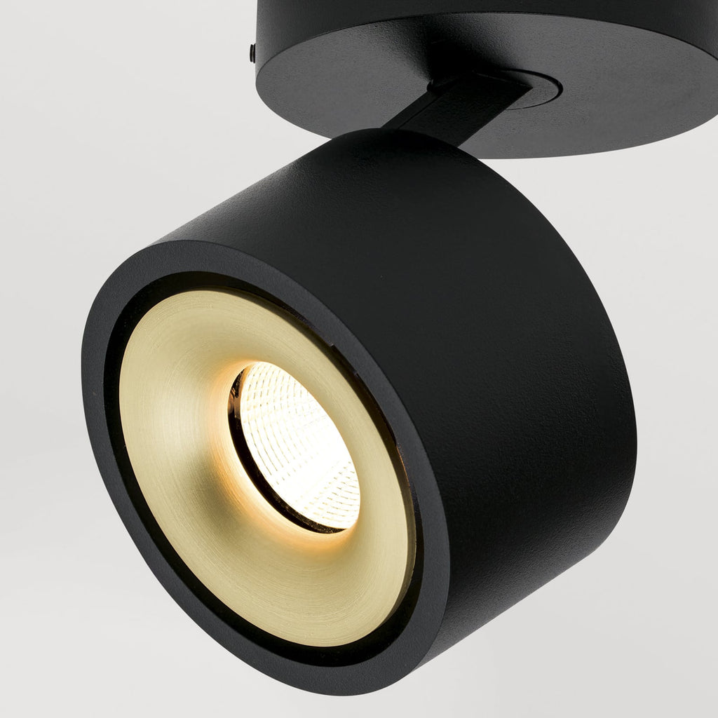 LED takspot Specter svart aluminium side