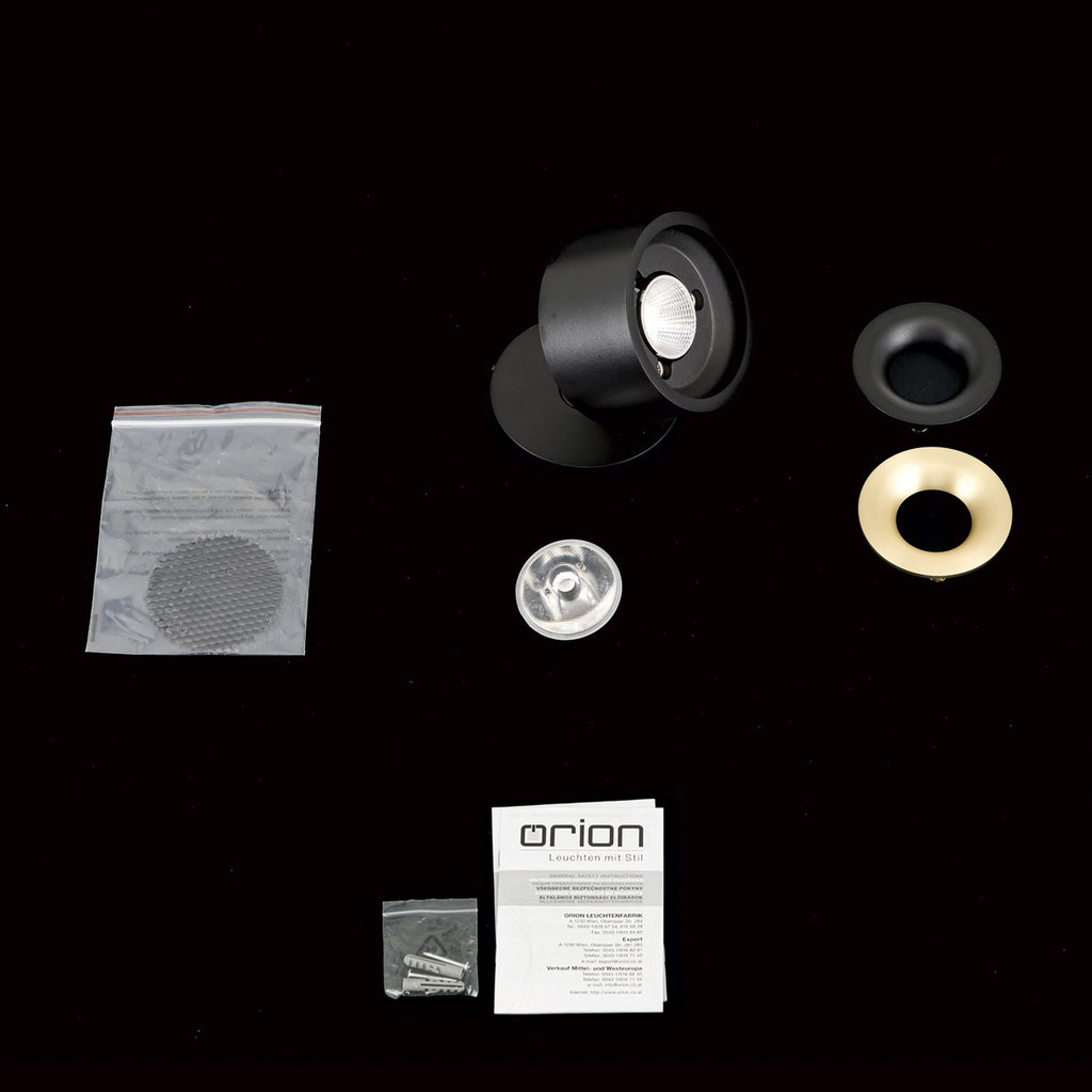 LED takspot Specter svart aluminium med reflektor
