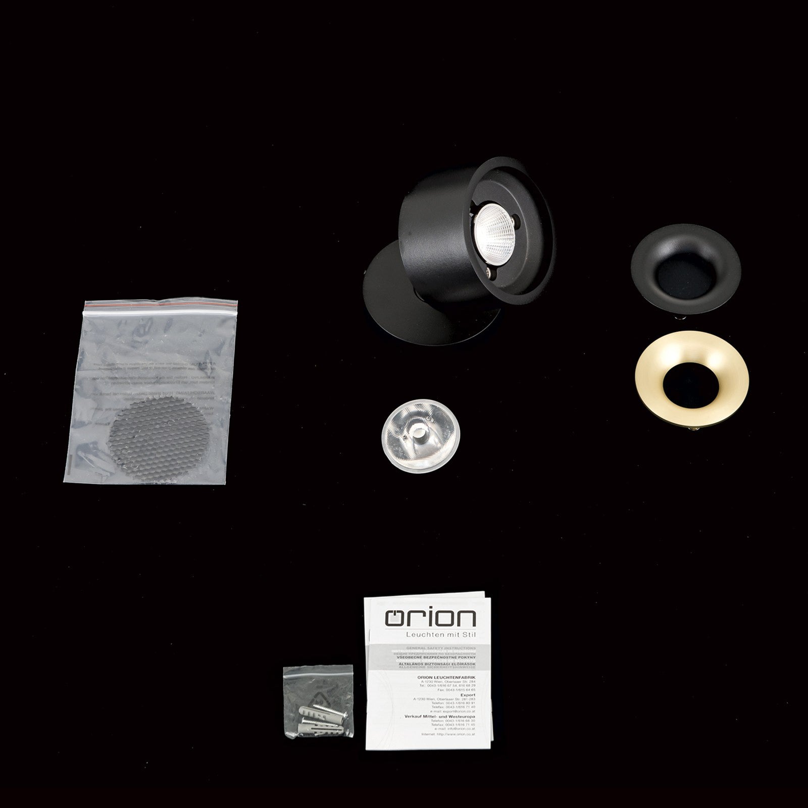 LED takspot Specter svart aluminium med reflektor