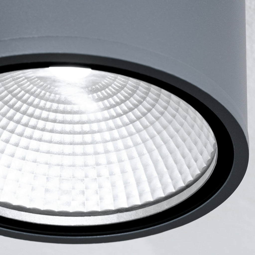LED takspot Sputnik antrasitt Ø14,5 cm IP65 3000K detalj