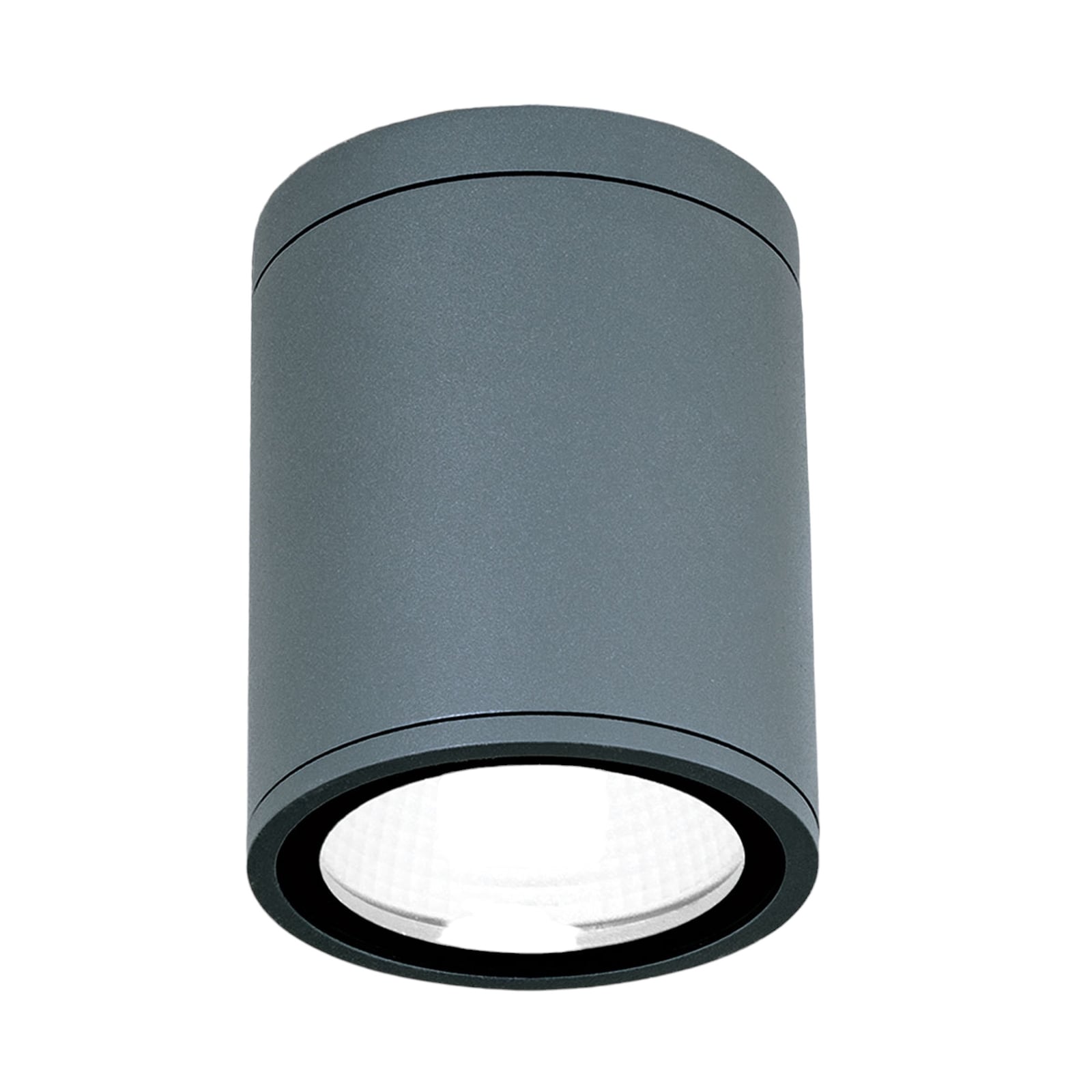 LED takspot Sputnik antrasitt aluminium Ø9 cm IP65 side