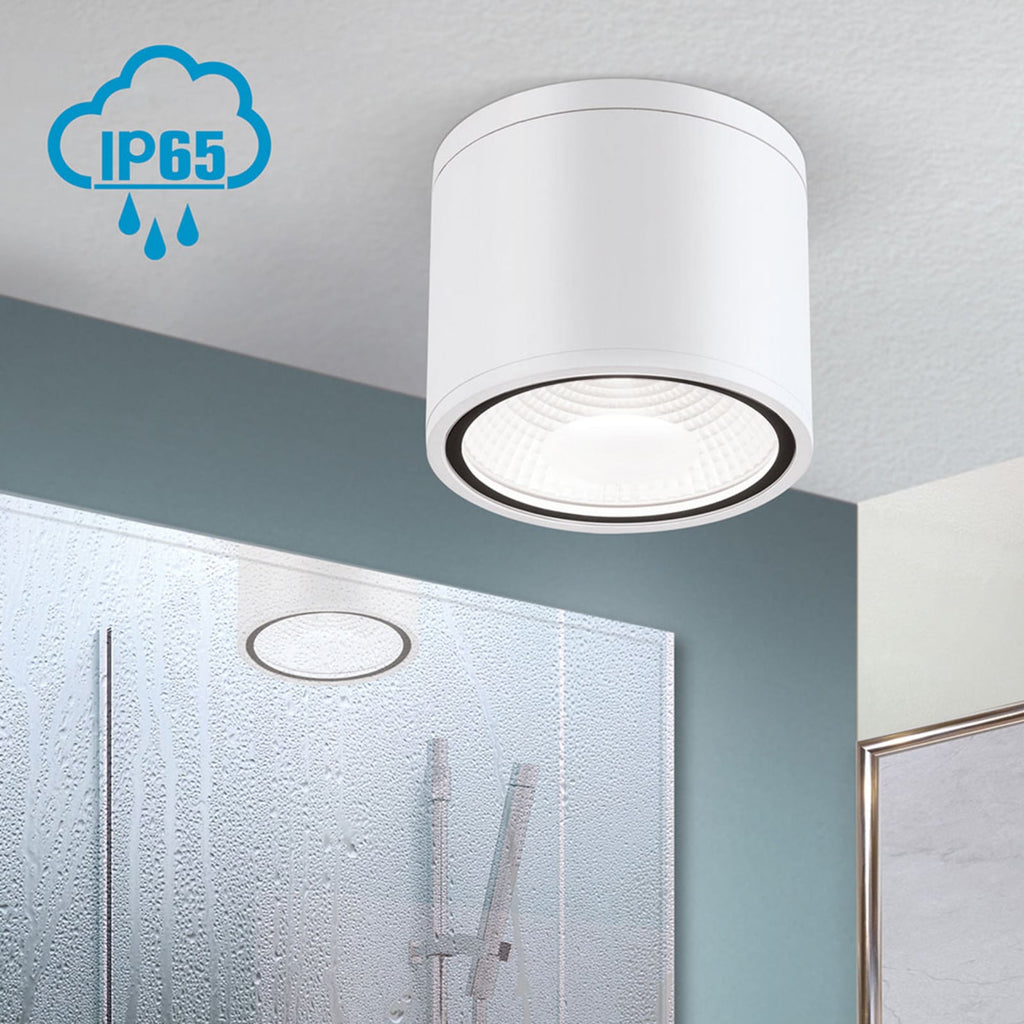 LED takspot Sputnik hvit Ø14,5 cm bakside
