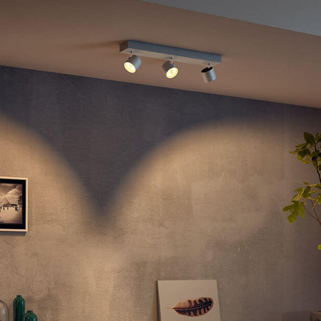 LED takspot Star 3-lys hvit dimbar WarmGlow 2700K bakside