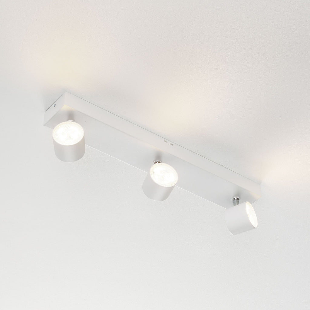 LED takspot Star 3-lys hvit dimbar WarmGlow 2700K front