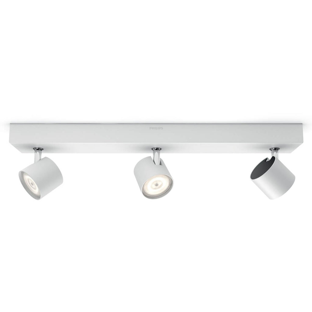 LED takspot Star 3-lys hvit dimbar WarmGlow 2700K sideprofil