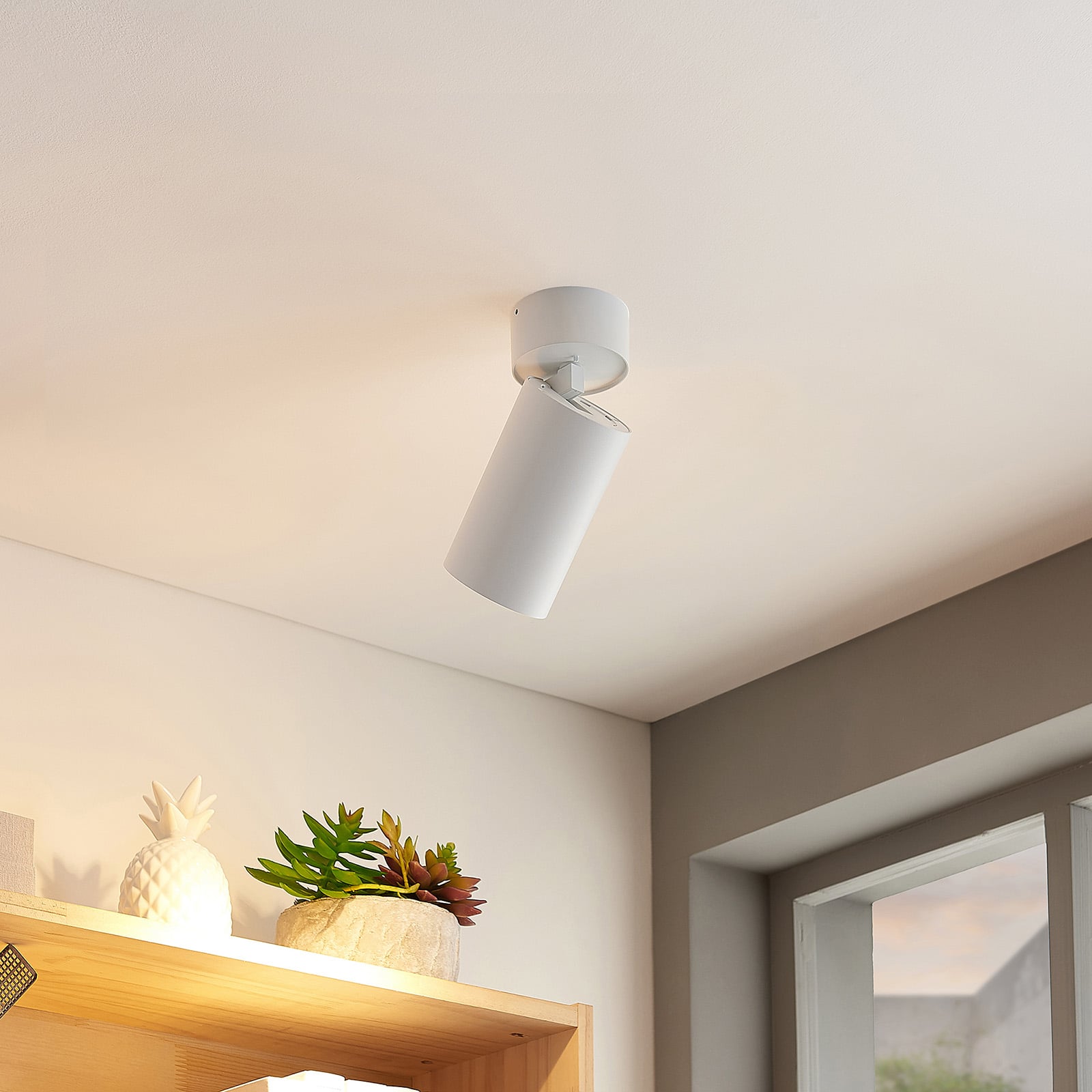 LED takspot Thabo justerbar dimbar hvit 12W 3000K bakside