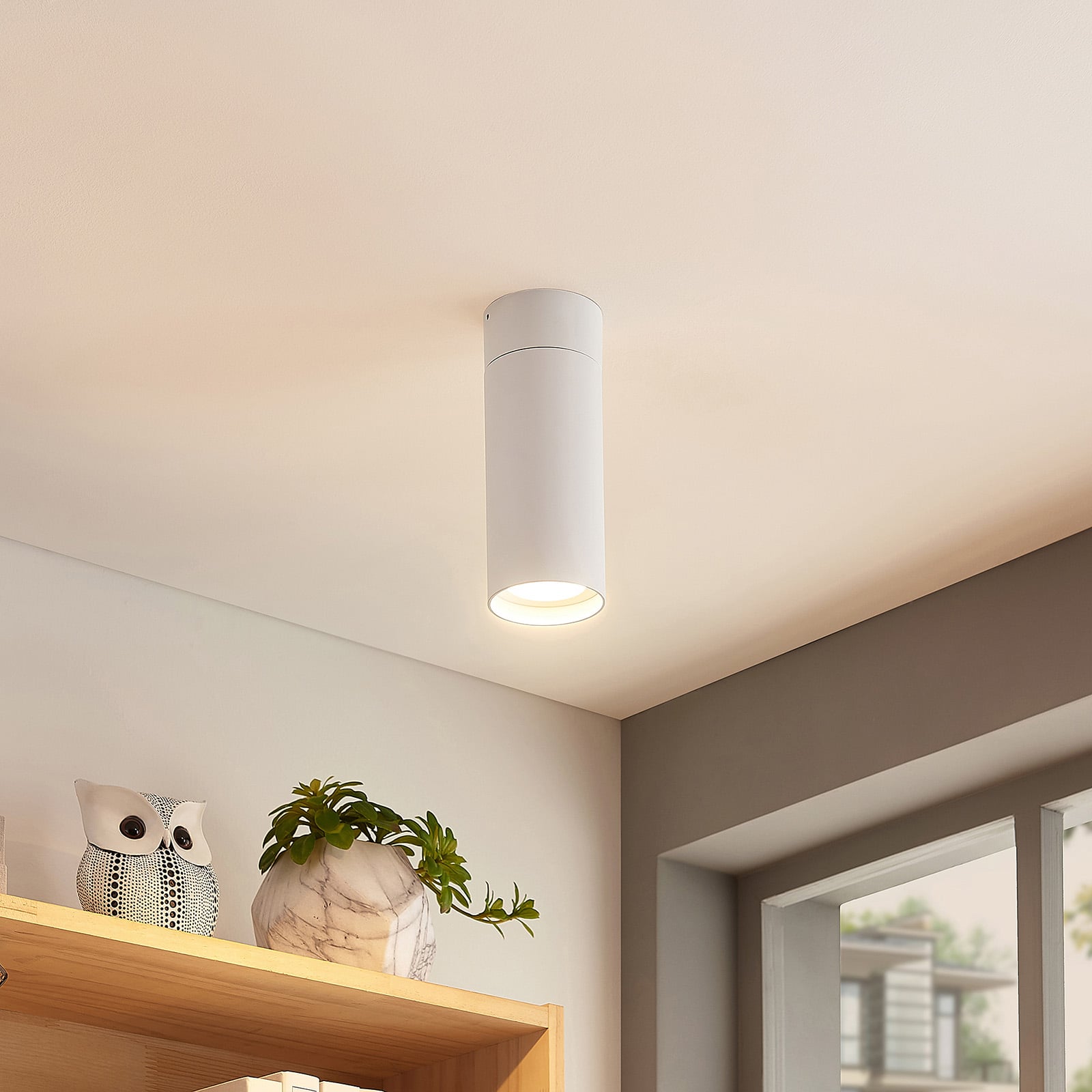 LED takspot Thabo svingbar dimbar hvit 21,5W 3000K bakside