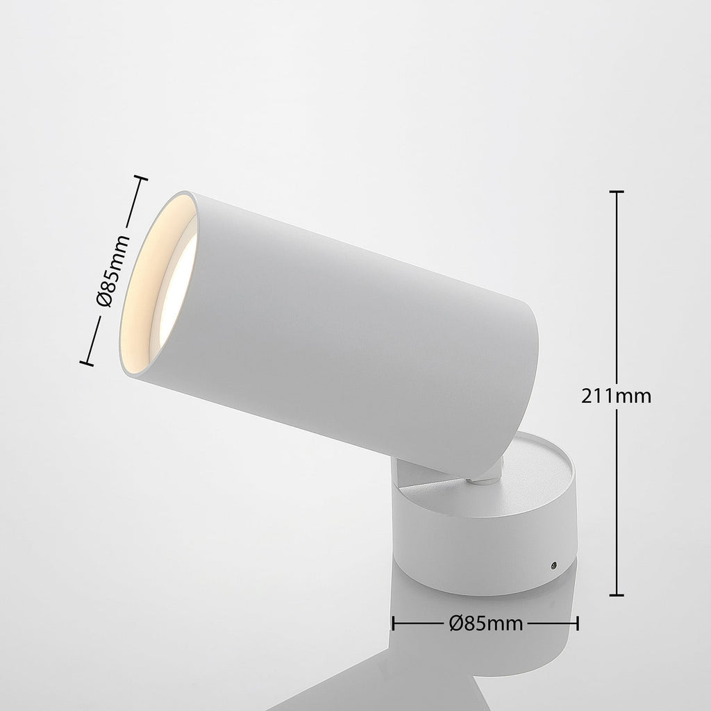 LED takspot Thabo svingbar dimbar hvit 21,5W 3000K montert i tak