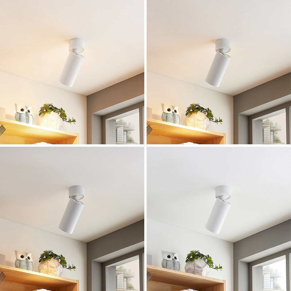 LED takspot Thabo svingbar dimbar hvit 21,5W 3000K nærbilde av lyskilde