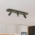 LED takspot Tiron 3-lys eik/svart front