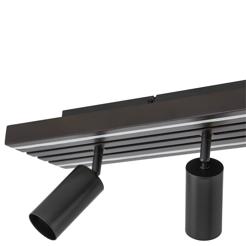 LED takspot Tiron 5-lys dimbar eik/svart sideprofil
