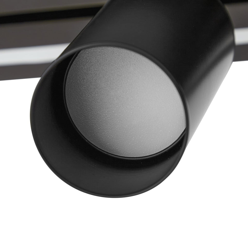 LED takspot Tiron 5-lys dimbar eik/svart monteringsdetalj