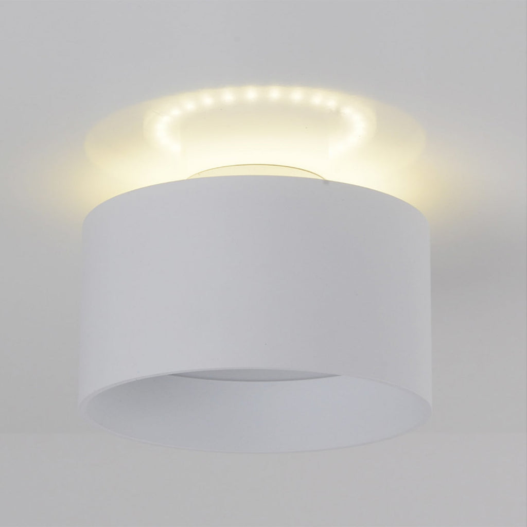 LED takspot Trimes CCT step-dim hvit Ø14 cm 12W lys nedover