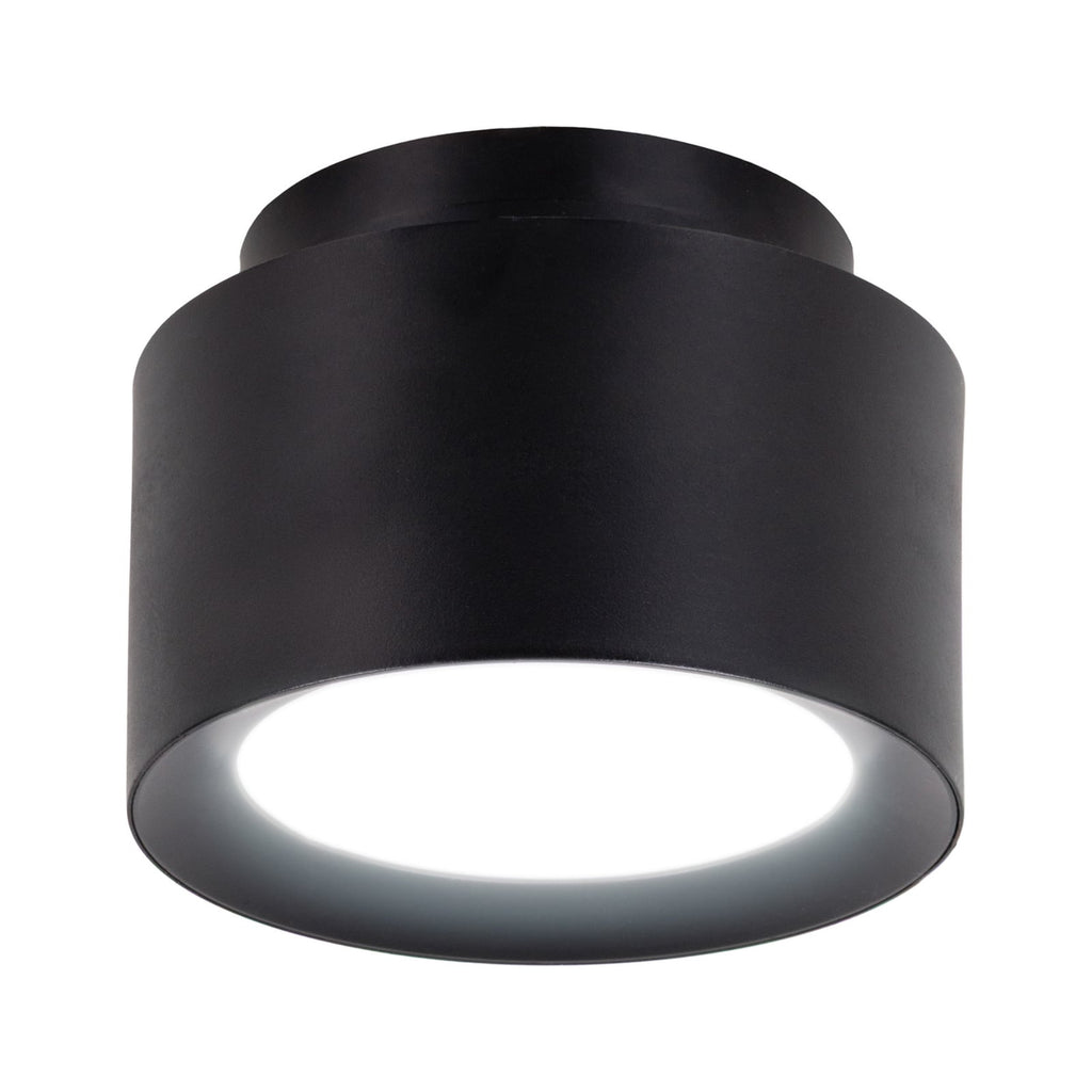 LED takspot Trimes svart Ø14 cm CCT step-dim forfra