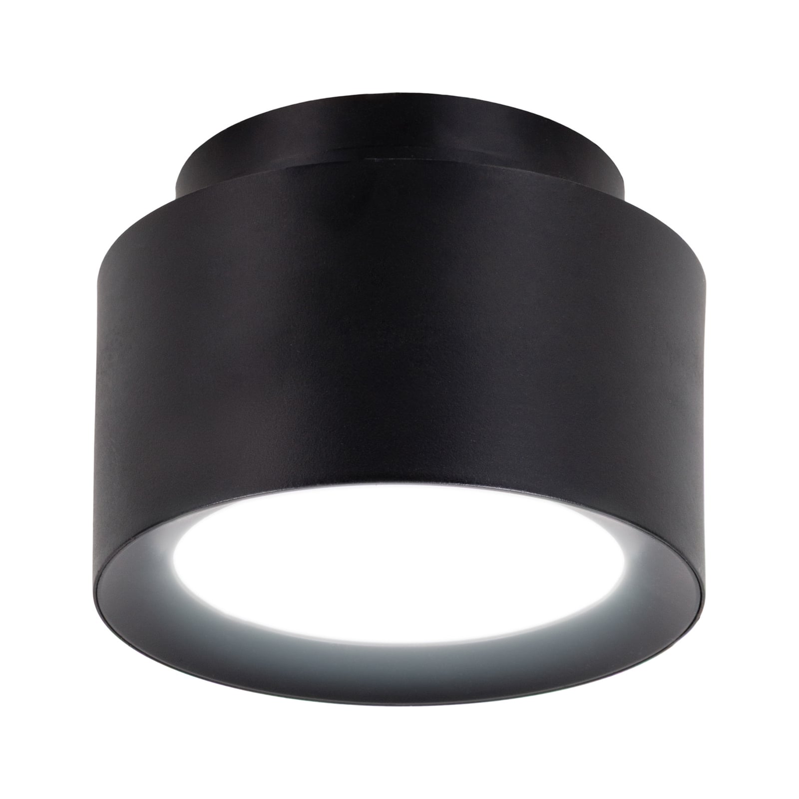 LED takspot Trimes svart Ø14 cm CCT step-dim forfra