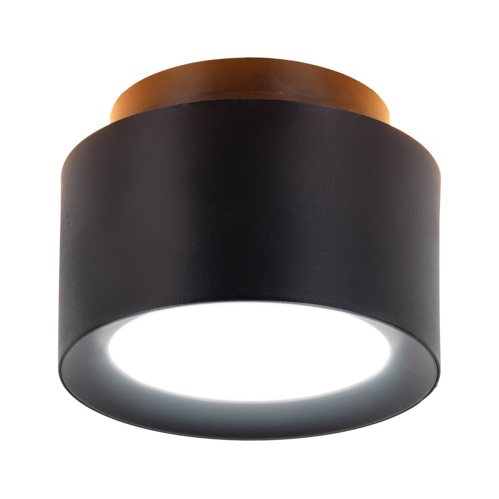 LED takspot Trimes svart Ø14 cm CCT step-dim bakside