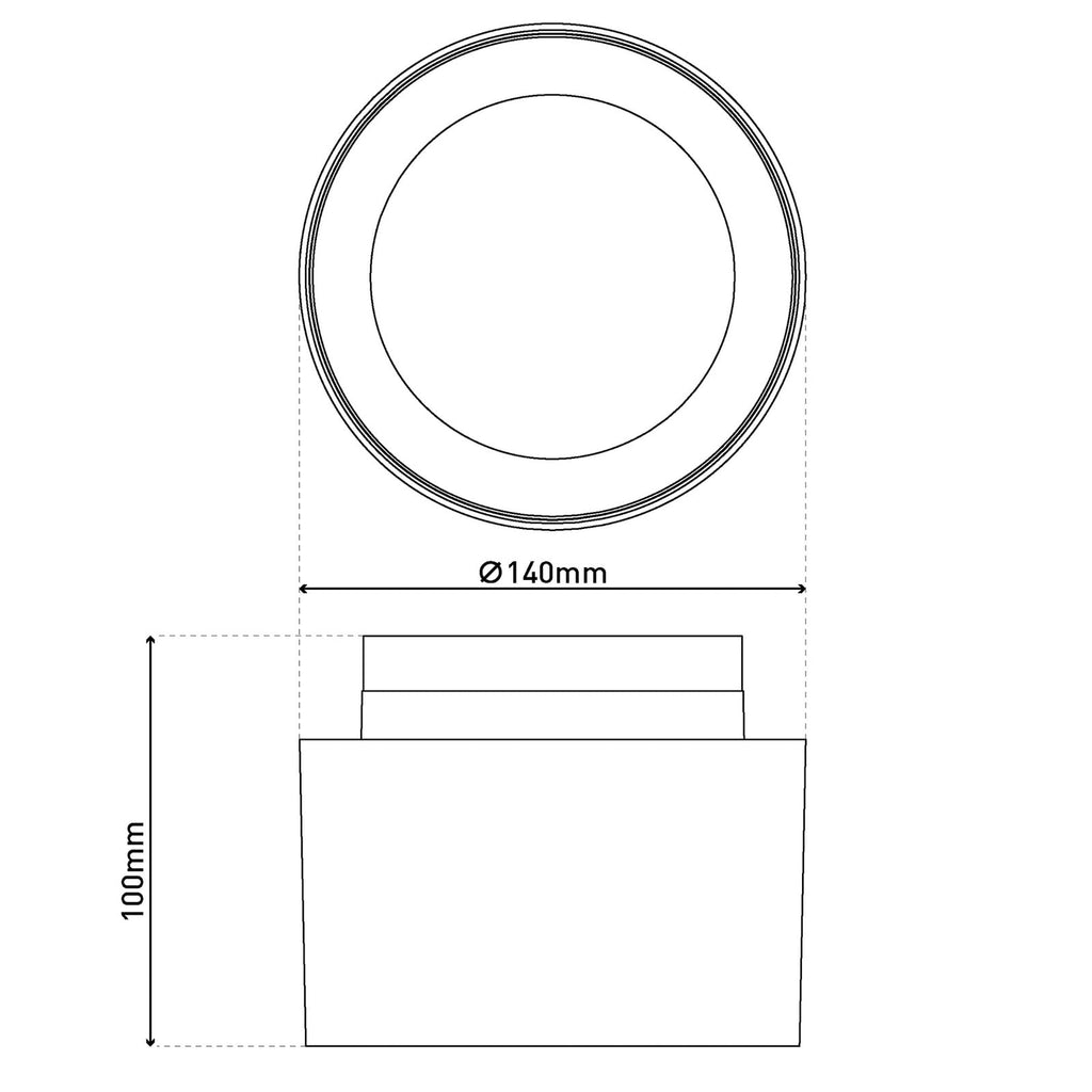 Detaljbilde av LED takspot Trimes svart Ø14 cm CCT step-dim