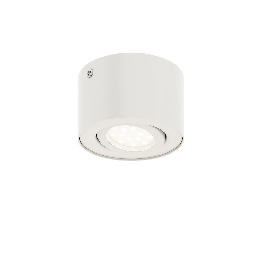 LED takspot Tube hvit svingbar Ø9 cm 5W varmhvit montert i tak