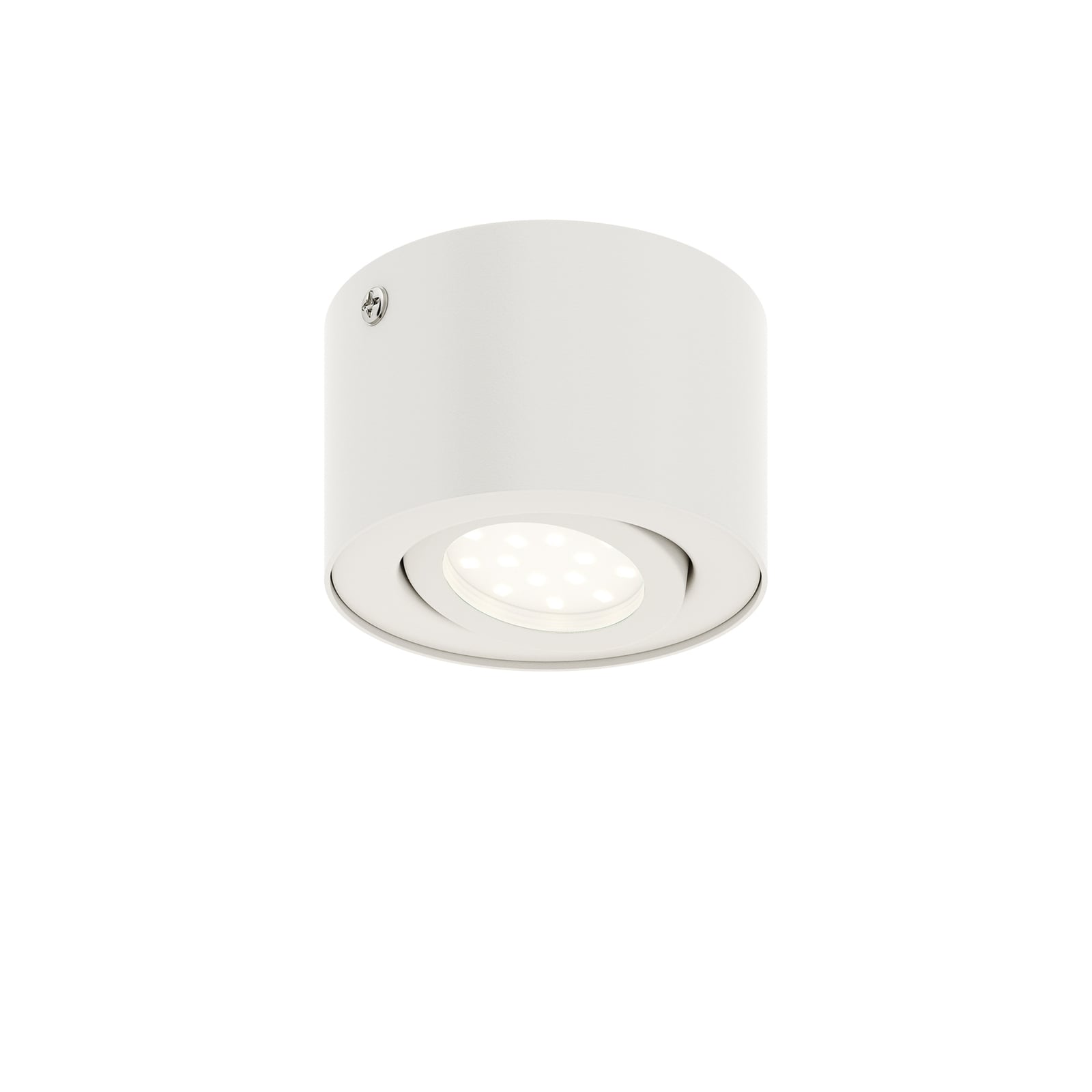 LED takspot Tube hvit svingbar Ø9 cm 5W varmhvit montert i tak