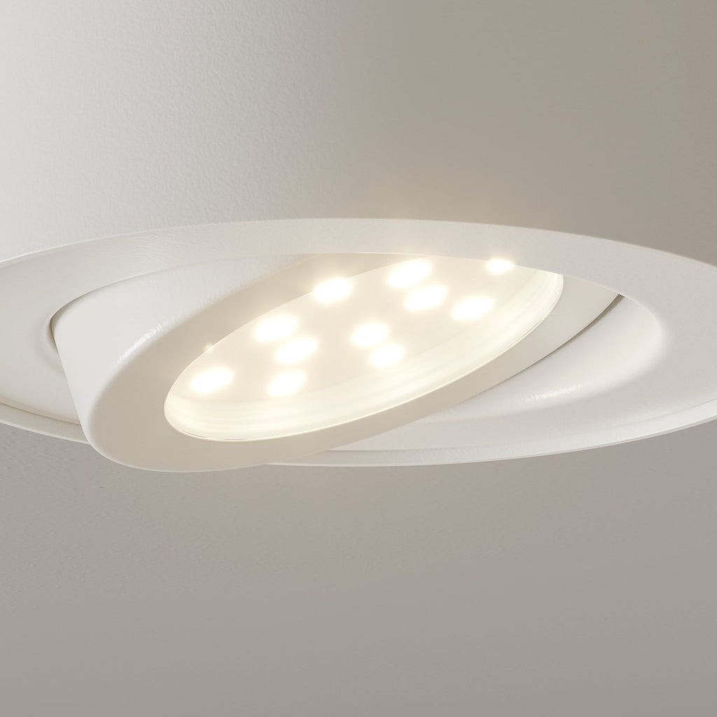 LED takspot Tube hvit svingbar Ø9 cm 5W varmhvit med varmt lys