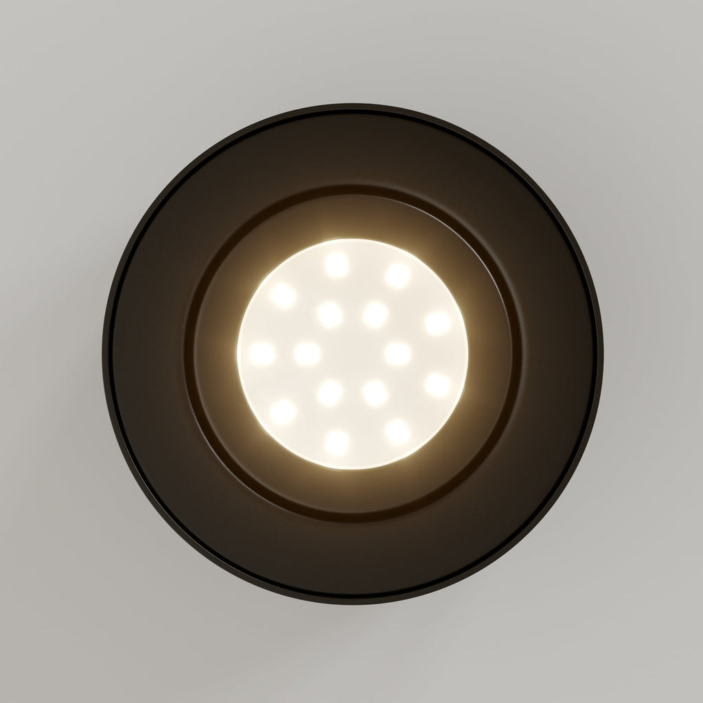LED takspot Tube svart metall Ø9 cm 5W varmhvit justerbar ring