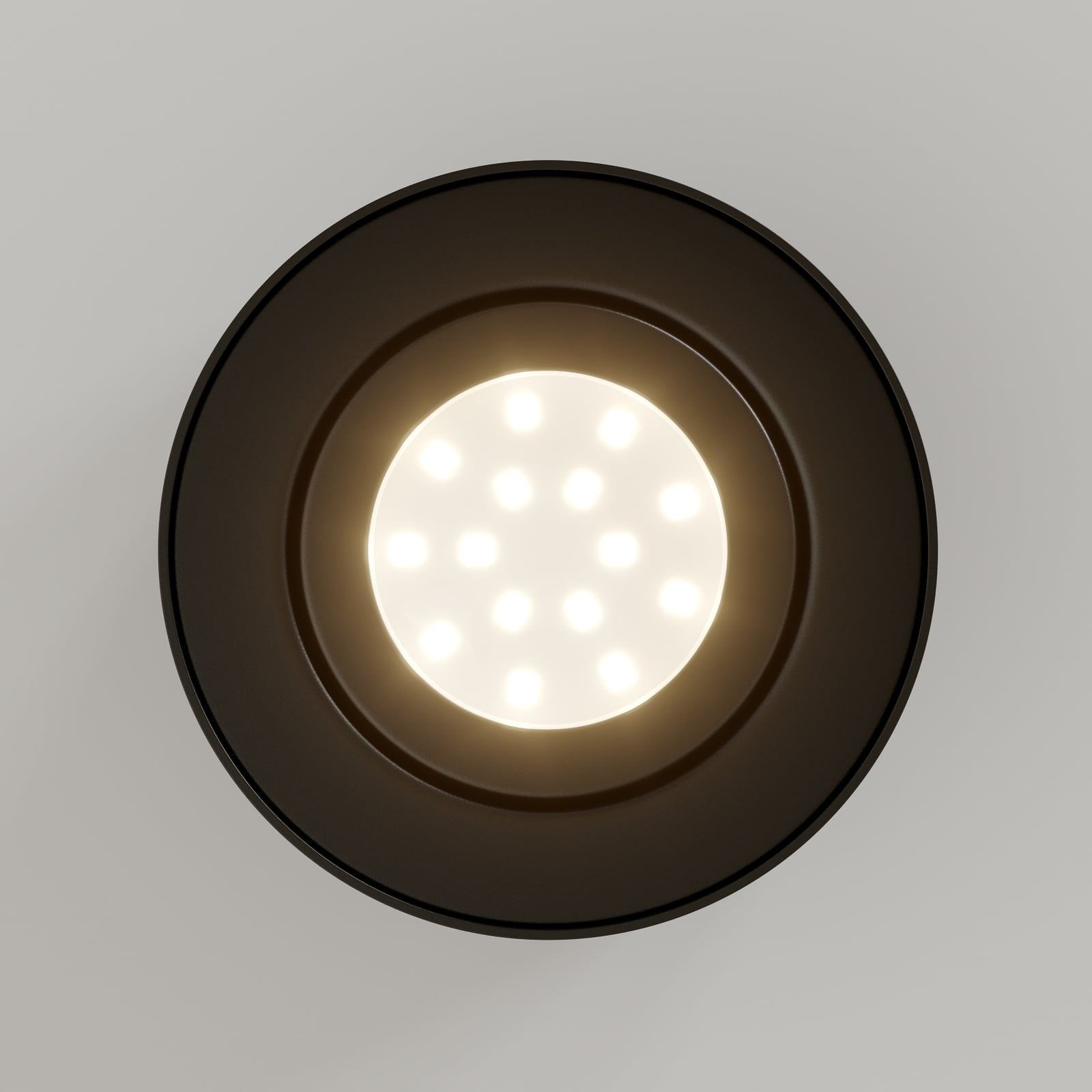 LED takspot Tube svart metall Ø9 cm 5W varmhvit justerbar ring