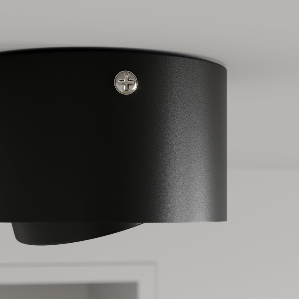 LED takspot Tube svart metall Ø9 cm 5W varmhvit sideprofil