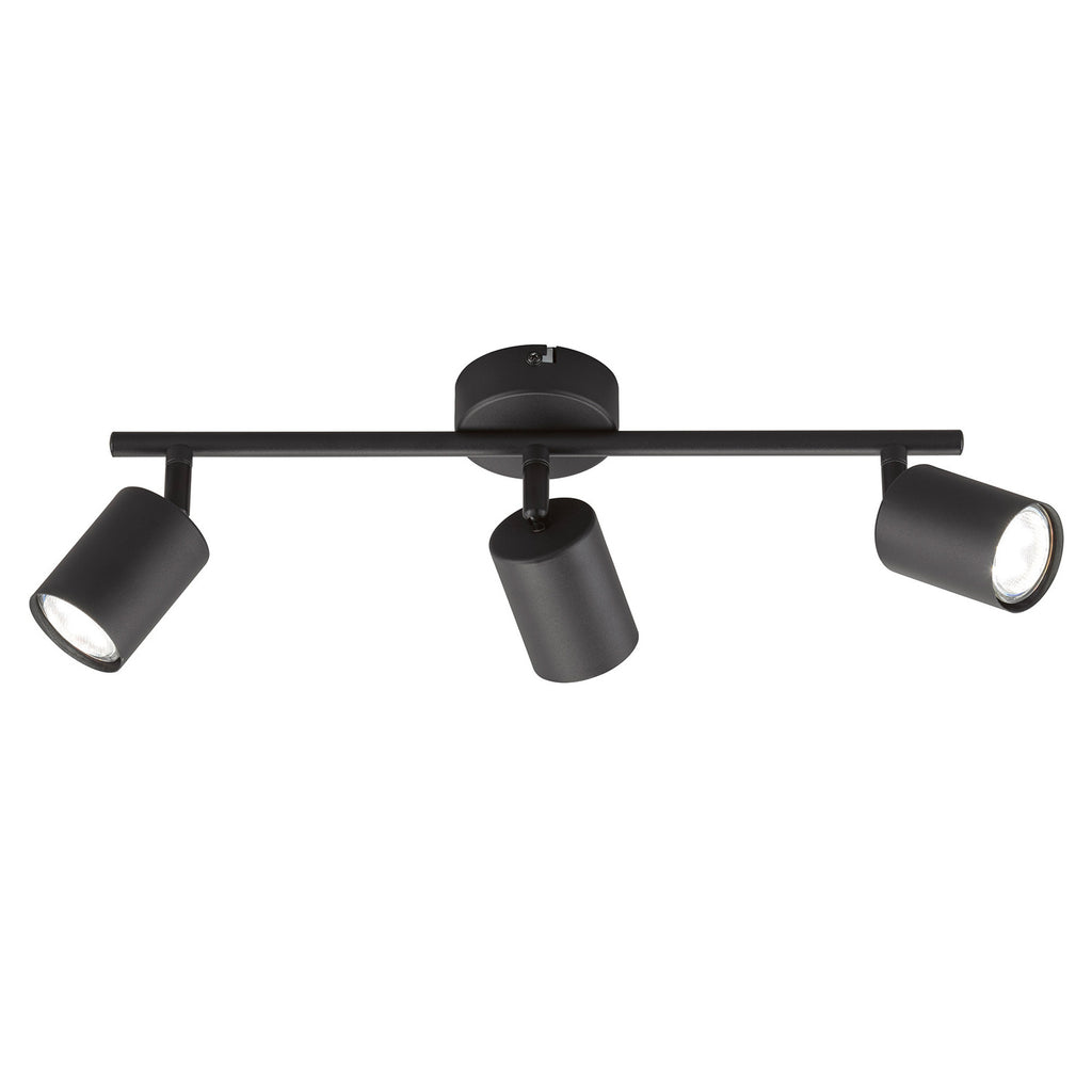 Detalj av LED takspot Vano svart 3-lys GU10